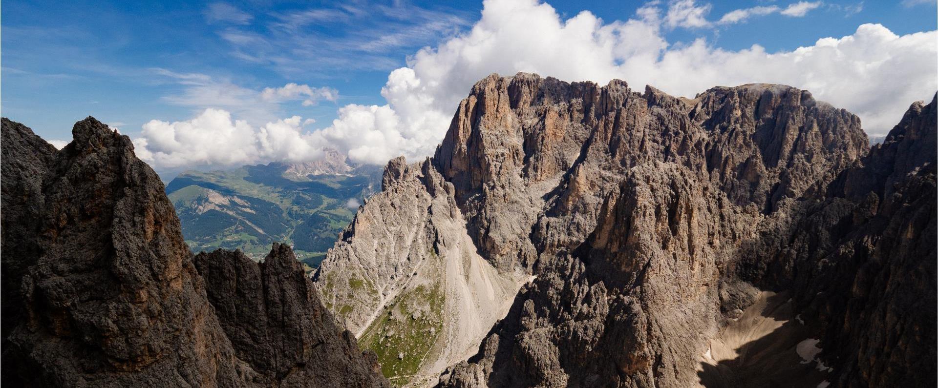 the dolomite mountains in Italy: Panoramic view