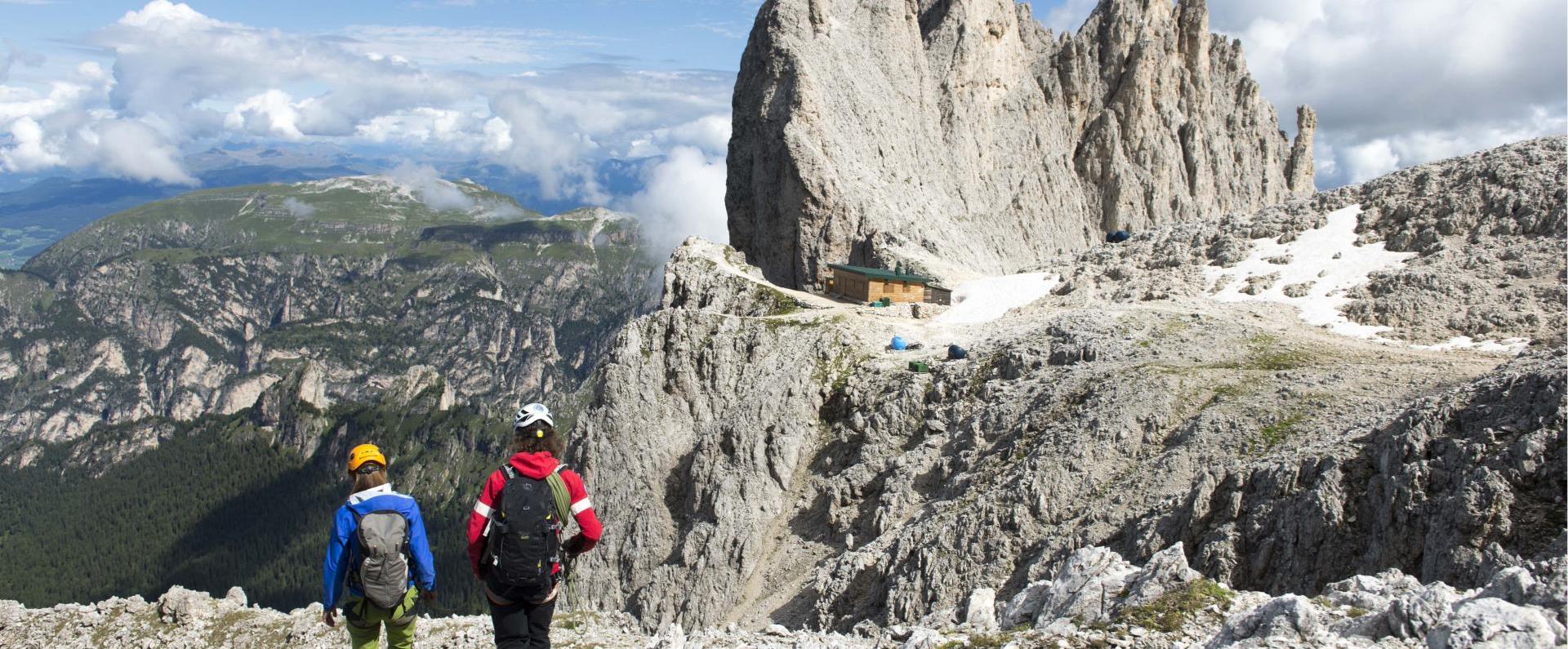 Climbing tours around the Rosengarten massif in the Dolomites