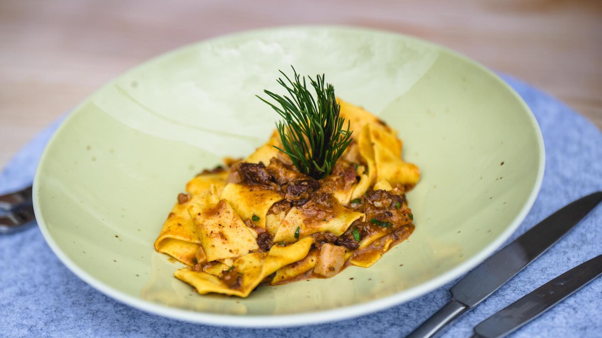 Tagliatelle with game ragout