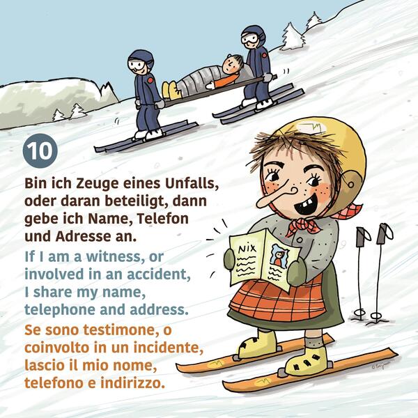 Bin ich Zeuge eines Unfalls oder daran beteiligt, dann gebe ich Name, Telefon und Adresse an