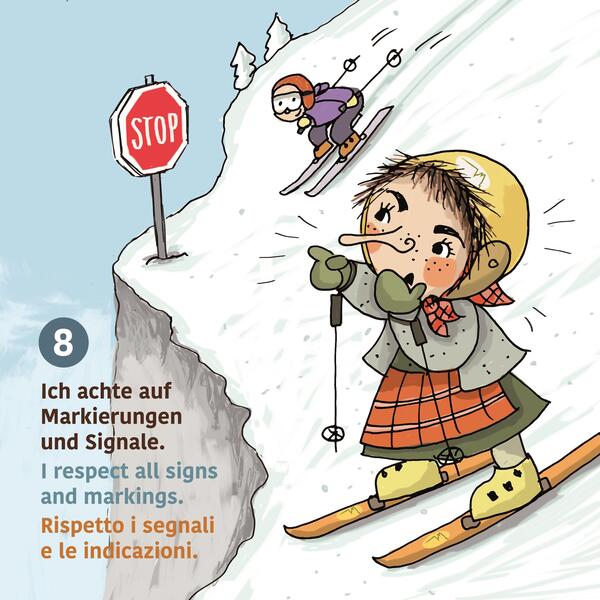 Ich achte auf Markierungen und Signale