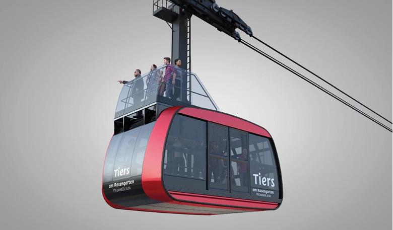 Coming soon! Cable car in Tiers to Frommer Alm
