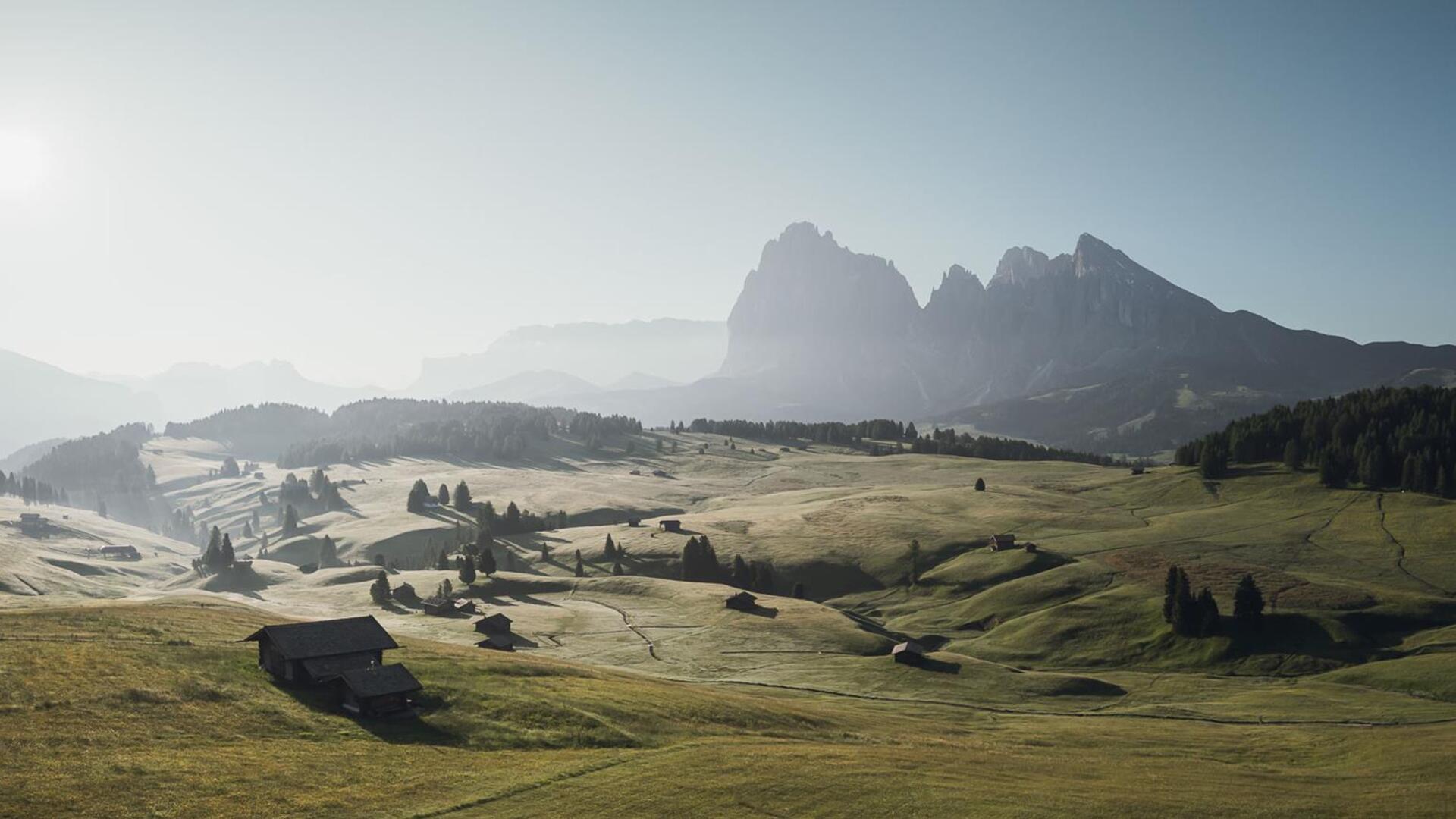 Morgenlicht auf der Seiser Alm