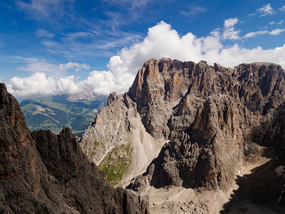 the dolomite mountains in Italy: Panoramic view