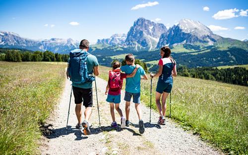 Hiking with kids Seiser Alm in South Tyrol