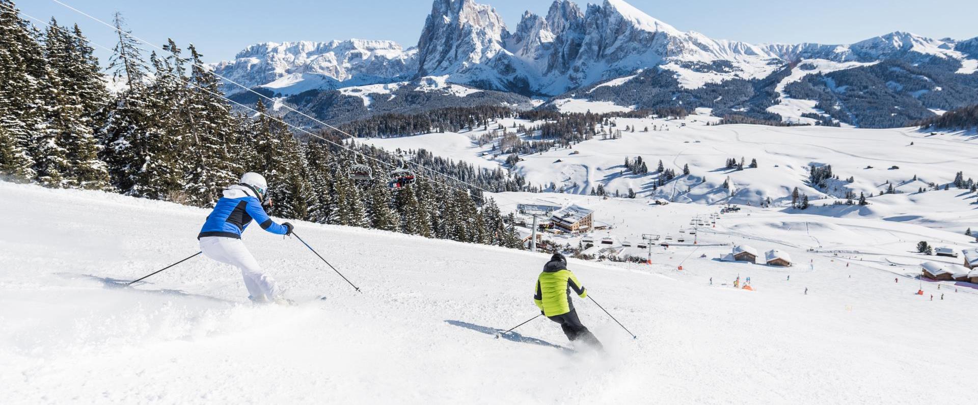 Vacanze invernali: sciare sull'Alpe di Siusi nelle Dolomiti