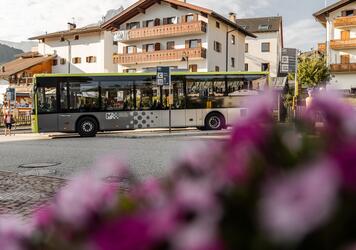 Bus parking in Seis am Schlern