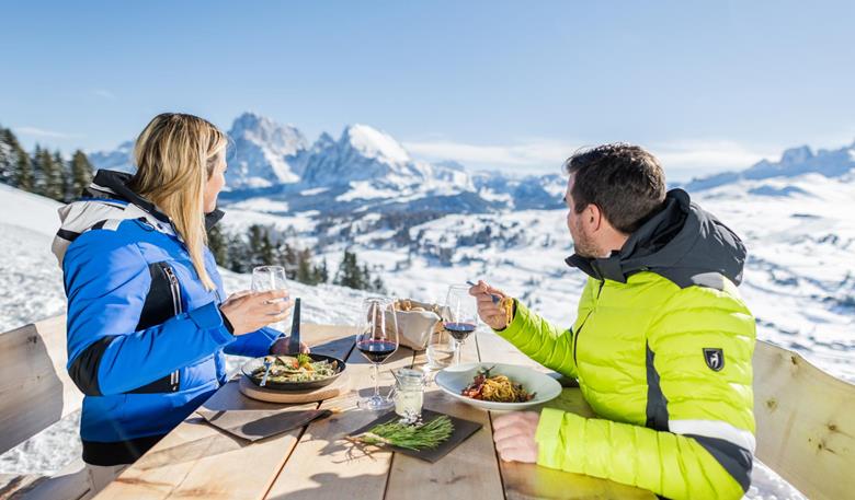 Moments of pleasure in the Dolomites Region Seiser Alm