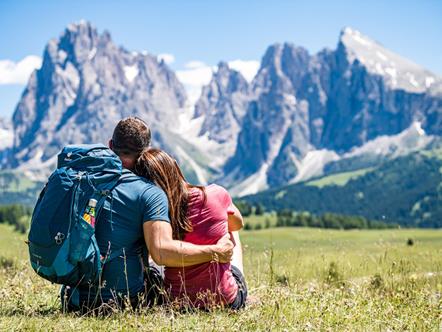 Paesaggio come in un libro di fiabe sull'Alpe di Siusi, patrimonio mondiale dell'UNESCO